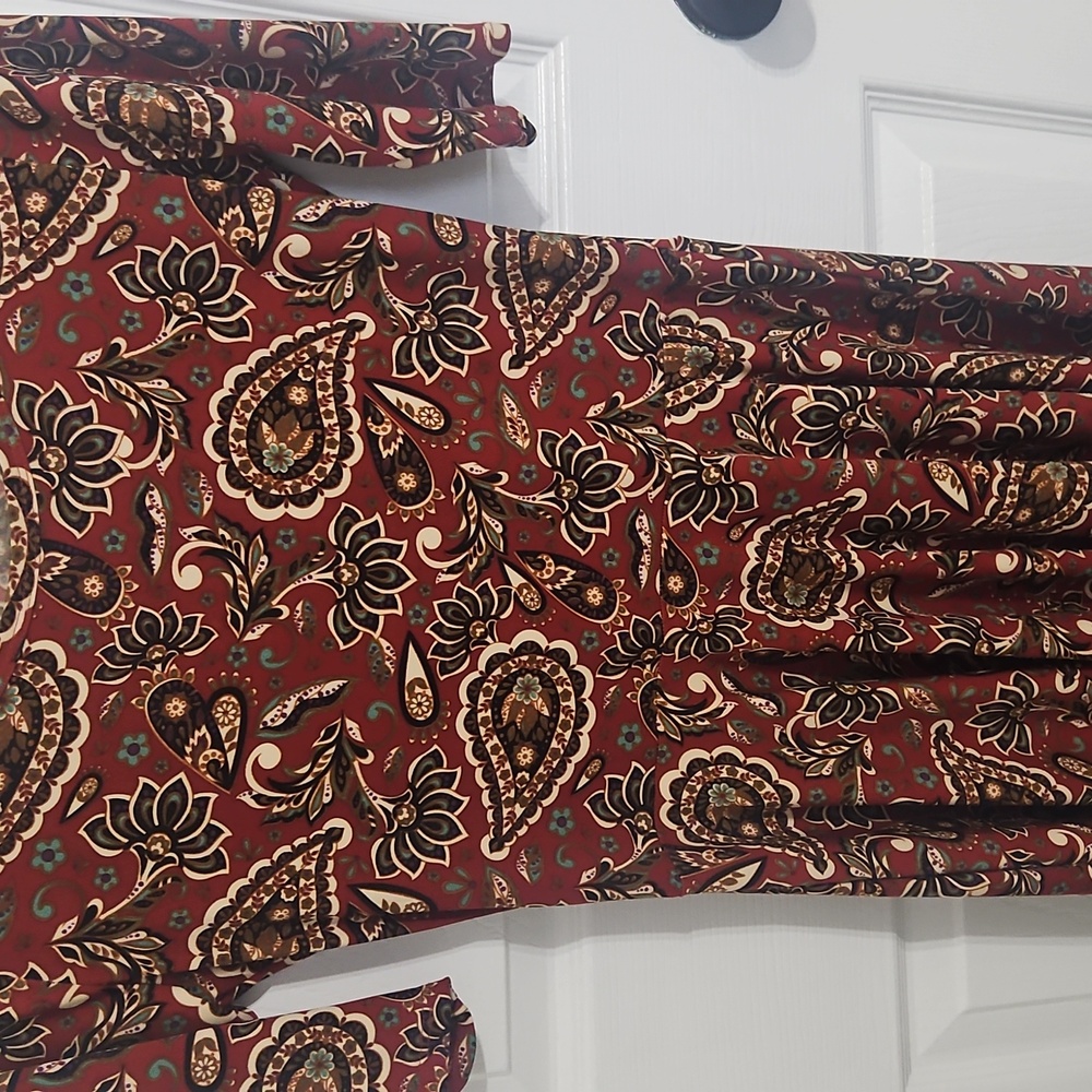 LuLaRoe Red Paisley Dress